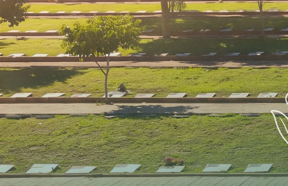 Campo arborizado ao entardecer
